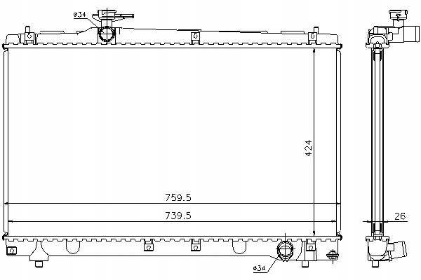 RADIATEUR EAU NISSENS 64670A