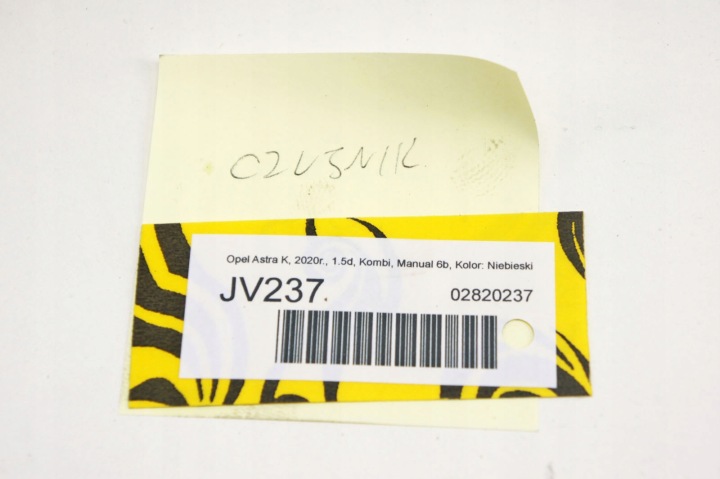 JV237 OPEL ASTRA K V 1.5D CAPTEUR PHASE SONDE