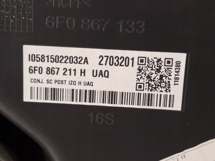 COLLECTEUR GARNITURE PORTES GAUCHE ARRIÈRE ARRIÈRE SEAT ARONA FR LIFT 2024R