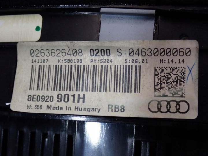 AUDI A4 B7 04-08 1.9 TDI 116KM COMPTEUR TABLEAU DE BORD 8E0920901H 332137KM