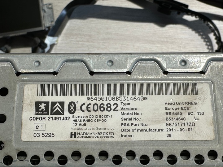 RADIO NAVIGATION CHÂSSIS ÉCRAN INSTALLATION ÉLECTRIQUE KIT CITROEN C5 III X7 RNEG