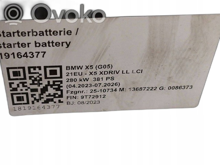 BATTERIE FOR BMW X5 OEM: 9381776