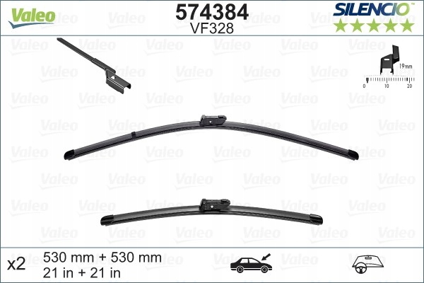 LIMPIAPARABRISAS ESCOBILLAS 530/530MM SKODA FABIA VAL574384 