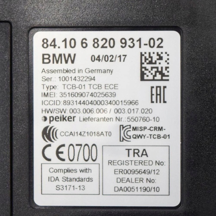BMW 4 F32 F33 2017 CONTRÔLEUR MODULE DIRECTEUR TÉLÉPHONE