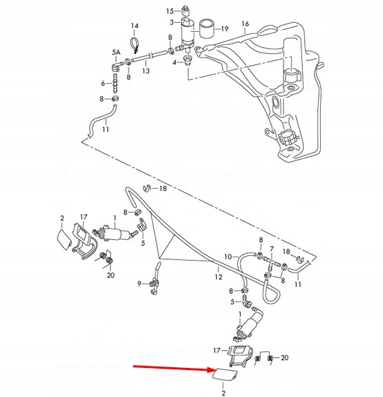 AUDI A4 B8 PROTECTION LAVE-GLACE PHARES GAUCHE 8K0955275AGRU 2010