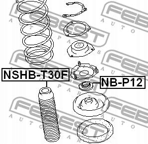 PROTECCIÓN AMORTIGUADOR PARTE DELANTERA NSHB-T30F FEBEST NISSAN 