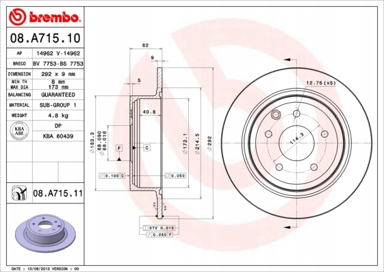 DISCOS ZAPATAS PARTE TRASERA BREMBO NISSAN QASHQAI 1.6 DCI 