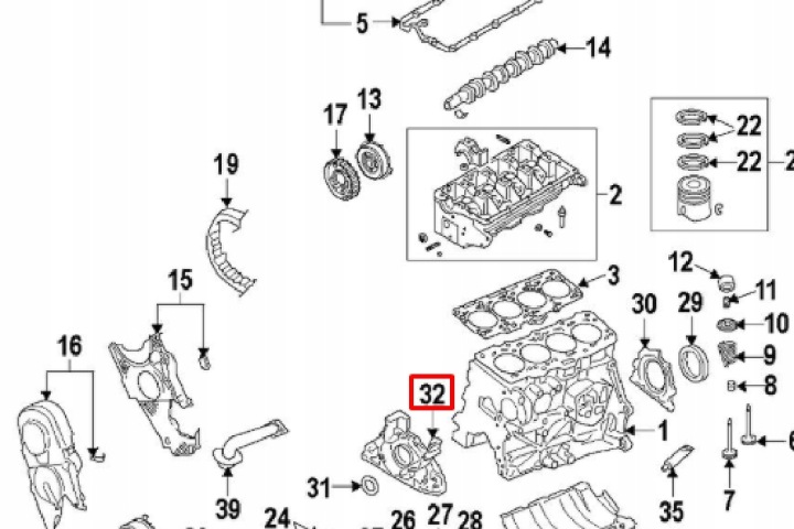 AUDI A1 8X KOLNIERZ D'ÉTANCHÉITÉ AVANT BLOC PISTONS NEUF ORIGINALE