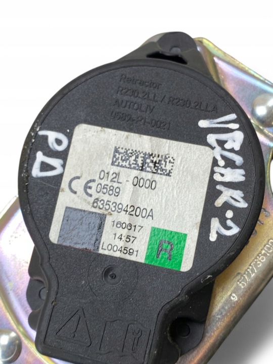 LAND ROVER RANGE ROVER VELAR CEINTURE DE SÉCURITÉ SIÈGES AVANT