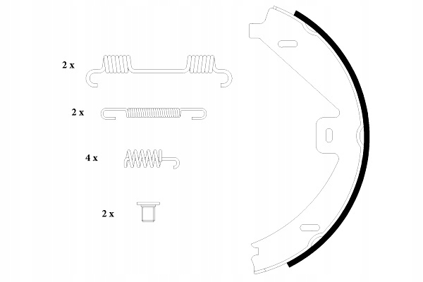 HELLA ZAPATAS DE TAMBOR DE FRENADO JUEGO HAMULEC MANUAL C-CLASS CUPÉ C204 CLS 