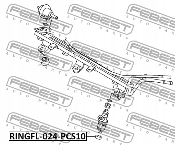 FORRO BOQUILLA COMBUSTIBLES 10 PIEZAS SUZUKI FEBEST RINGFL-024-PCS10 