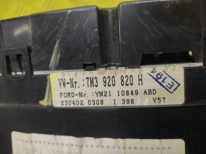 VW SHARAN LIFT 1.9 TDI COMPTEUR TABLEAU DE BORD 7M3920820H