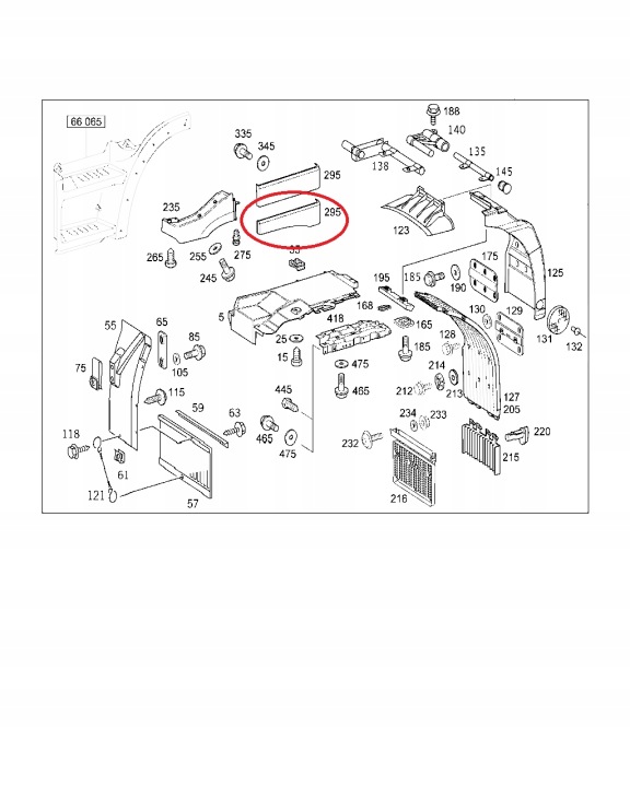 MOULURE PROTECTION SOUS CABINE GAUCHE MERCEDES ACTROS MP1 A9418810523