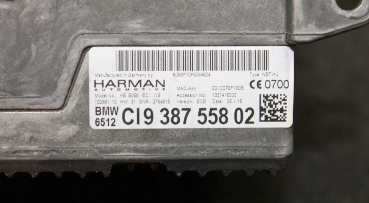 BMW F10 F11 F25 F26 F15 RADIO NAVIGATION LECTEUR DE CARTE HARMAN NBT HU HIGH 9387558