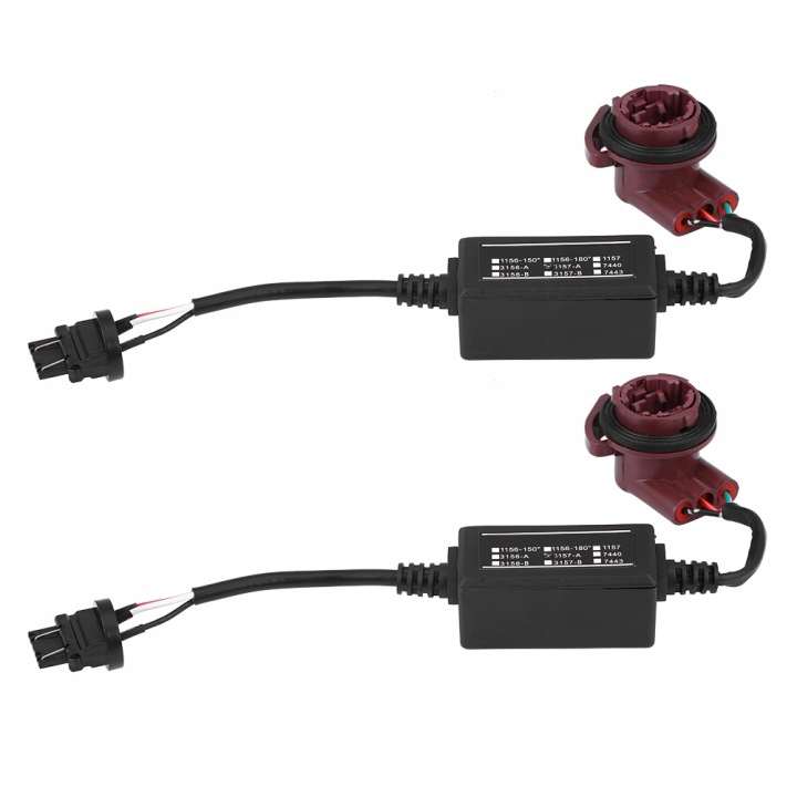 2 PCS ADAPTATEUR DEKODERA LED 3157A ANTI HYPER BLINK FLASH ERROR ANULUJ K3