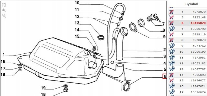 TUYAU GOULOTTE DE REMPLISSAGE CARBURANTS FIAT 126P ELEGANT 46577020