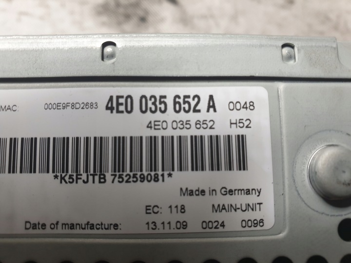 AUDI A6 C6 LECTEUR DE CARTE MMI 3G NAVIGATION 4E0035541L