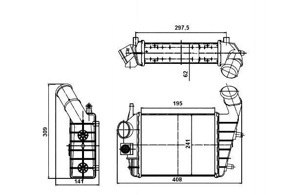 30123A NRF ÉCHANGEUR AIR-AIR ALFA ROMEO 156 97- NRF