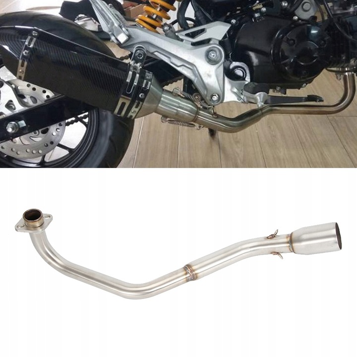 TUBO DE ESCAPE CON LACZEM SRODKOWYM PARA HONDA MSX125 2013-2019 ACERO ACERO INOXIDABLE 