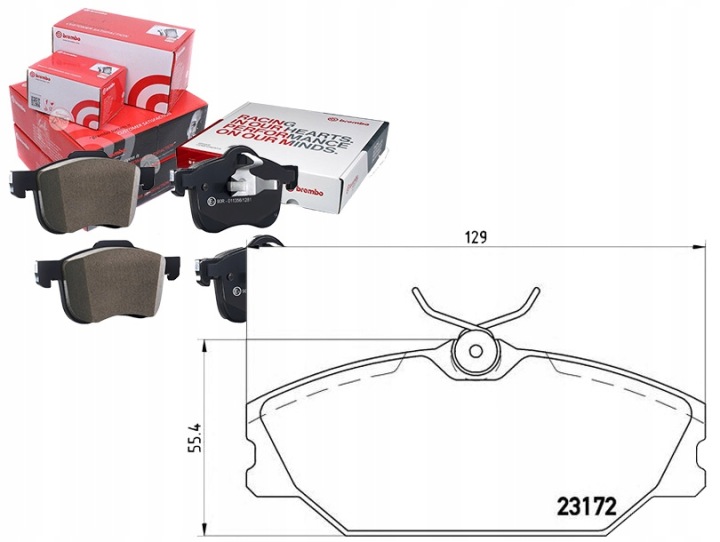 BREMBO KLOCEK DE FREIN JEU DROIT 68 027