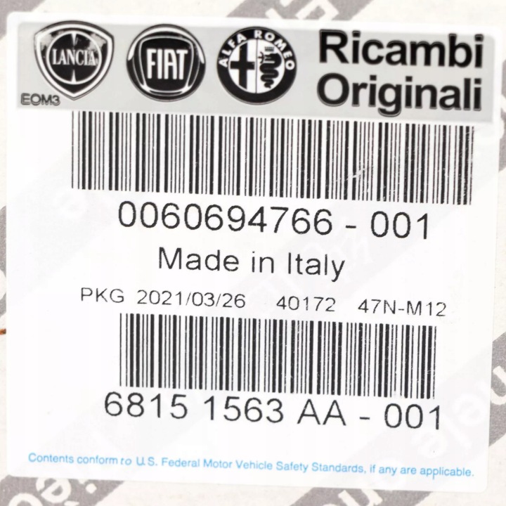 ALFA ROMEO OE 60694766 RÉSERVOIR LIQUIDE AMPLIFICATEUR