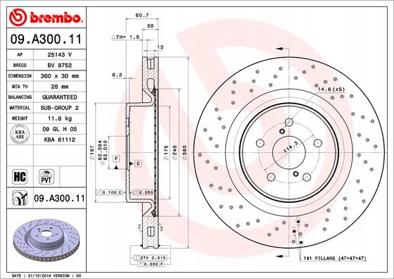 DISCS PADS FRONT BREMBO LEXUS IS II 