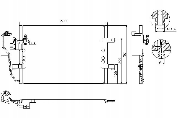 RADIATEUR CLIMATISATION MERCEDES A-CLASS DANS 168 97-