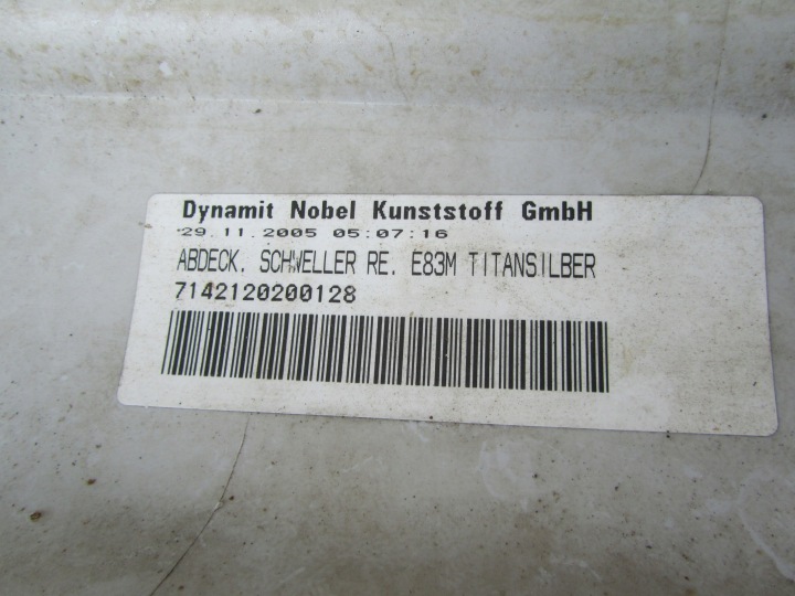 MOULURE SEUIL REVÊTEMENT SEUIL L/P BMW X3 E83 MODULE