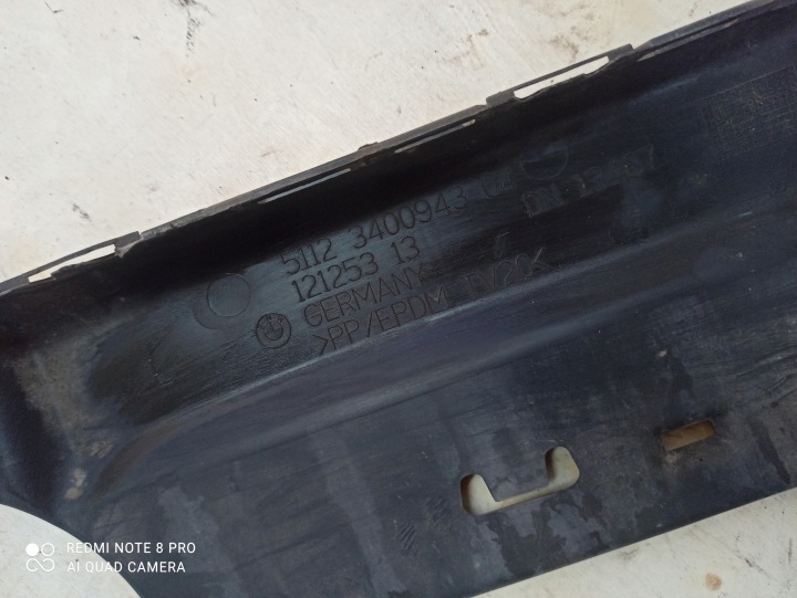 GLISSIÈRE PARE-CHOCS GAUCHE ARRIÈRE BMW X3 E83 3400943