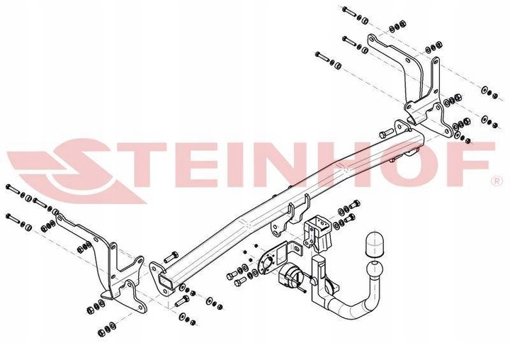 BARRA DE REMOLQUE GANCHO DE REMOLQUE PEUGEOT 308 II HATCHBACK 2013- 