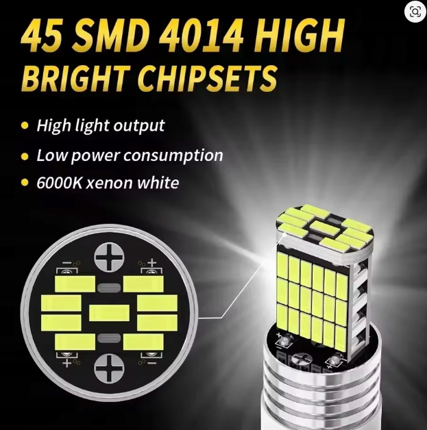 AMPOULES 45 LED P21/5W SMD 4014 1157 BAY15D P21/5W BLANC 2PCS
