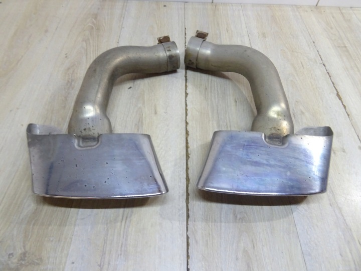 AUDI Q7 4M 3.0 TDI EMBOUTS SILENCIEUX CHROME ÉCHAPPEMENT 4M0253681J 4M0253682J JEU