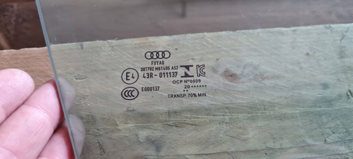 A6 C8 4K VITRE DE PORTIÈRE DROITE DROIT AVANT 20R 2020 4K0845202