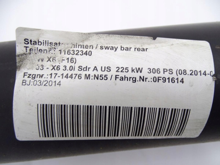 BMW X6 F16 14-19 ARBRE DE TRANSMISSION 7636431