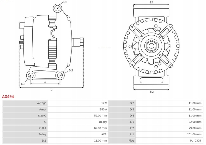 ALTERNATEUR AS-PL A0494