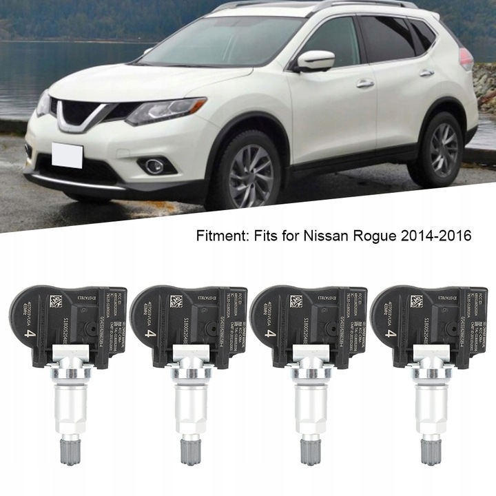 4 PIEZAS SENSORES DE PRESIÓN TPMS NISSAN ROGUE 14-16 