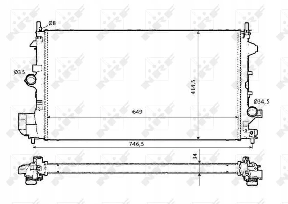 NRF 58204 CHLODNICA, SISTEMA DE REFRIGERACIÓN DEL MOTOR 