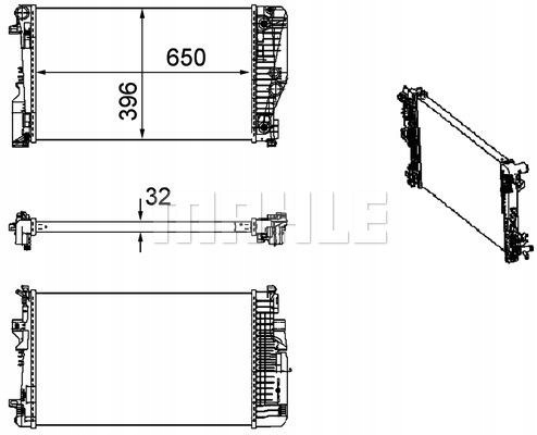 MAHLE ORIGINAL CR 1173 000P RADIATEUR SYSTÈME REFROIDISSEMENT MOTEUR