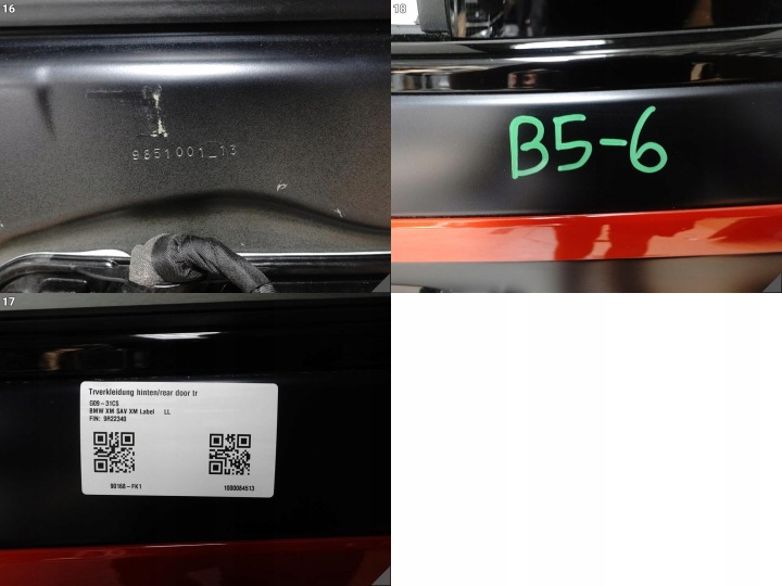 BMW XM G09 XM LABEL RED 23- PORTES VITRE BAGUETTES POIGNÉE ARRIÈRE GAUCHE P95/9 P95