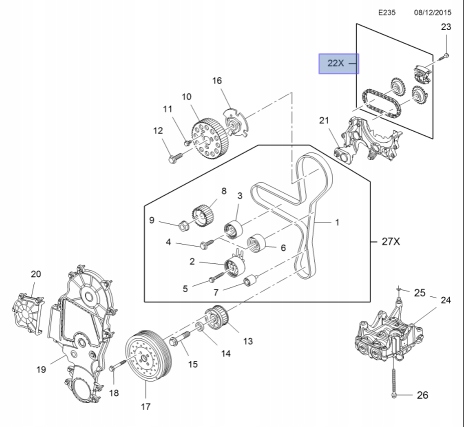 OPEL WITH 95527799 TUNING GEAR OPEL SET ORIGINAL INSIGNIA B20DTH- 