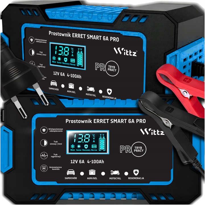 RECTIFICADOR DISPOSITIVO DE CARGA PARA BATERÍA LCD ERRET SMART 6A PRO 12V 6A 