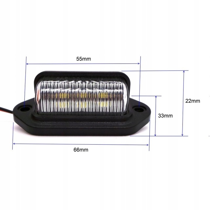 LÁMPARA DIODO LUMINOSO LED REJESTRACJA 12V 350LM, UNIVERSAL 