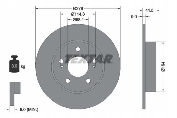 TEXTAR DISCO FRENOS NISSAN T. MAXIMA 95- 