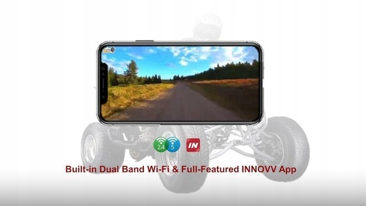 INNOVV K5 WIDEOREJESTRATOR MOTOCIKLINIS 2 KAMEROS 4K ULTRA HD WIFI GPS 5HZ nuotrauka 16