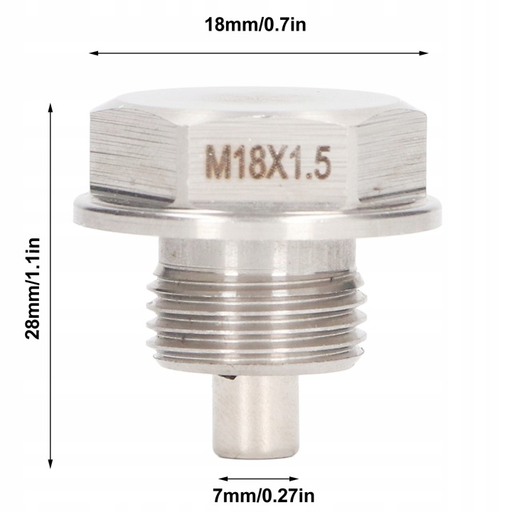 MAGNÉTIQUE BOUCHON DE VIDANGE HUILES MOTEUR M18X1,5 MM DP007 SILNA SIA TH