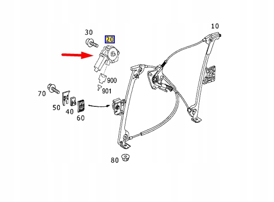 MERCEDES-BENZ SL R230 MOTEUR ÉLÉVATEUR VITRES DANS DRZWIACH GAUCHES A1718201342