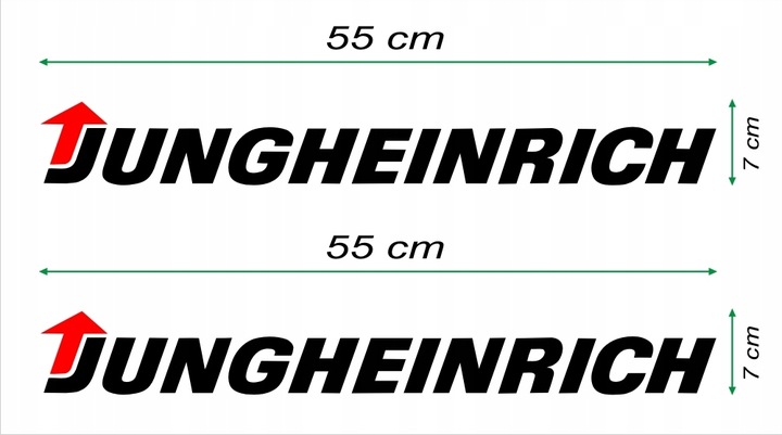 PEGATINAS JUNGHEINRICH - 2 PIEZAS - NEGRAS PARA 55 CM 