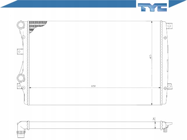 TYC 737-0017-R RADIATEUR SYSTÈME REFROIDISSEMENT MOTEUR