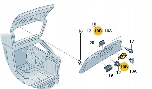 NUEVO ORIGINAL PERNA GANCHO TAPAS TRIÁNGULO AUDI A4 A6 