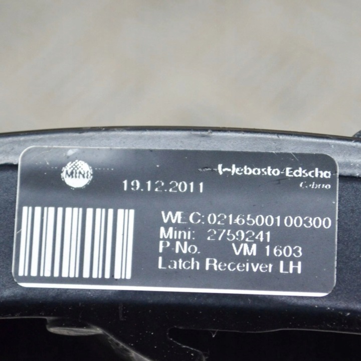 MINI COOPER ROADSTER R59 2011 AUTRE PIÈCE CHÂSSIS
